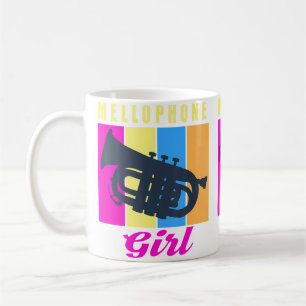 Mellophon-Mädchen Lustige Marschkapelle Orchester Kaffeetasse