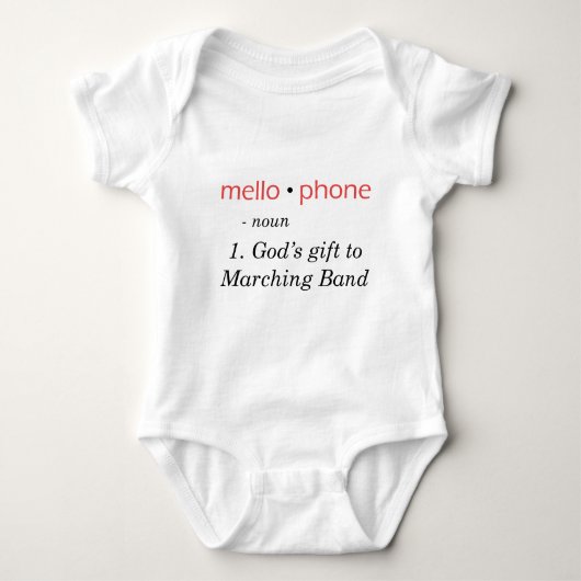 Mellophone - Gottes Geschenk zum Band Baby Strampler (Vorderseite)
