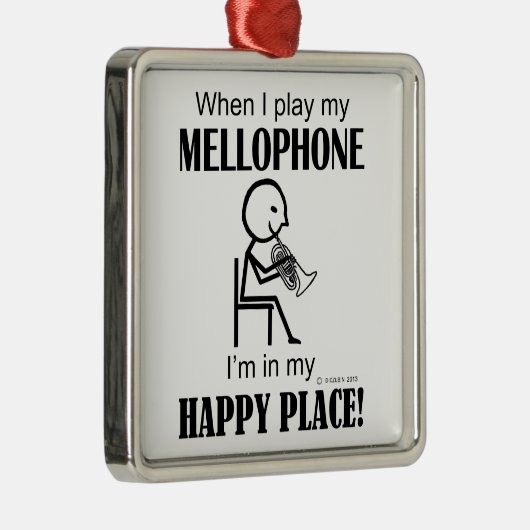 Mellophone Happy Place Ornament Aus Metall (Rechts)
