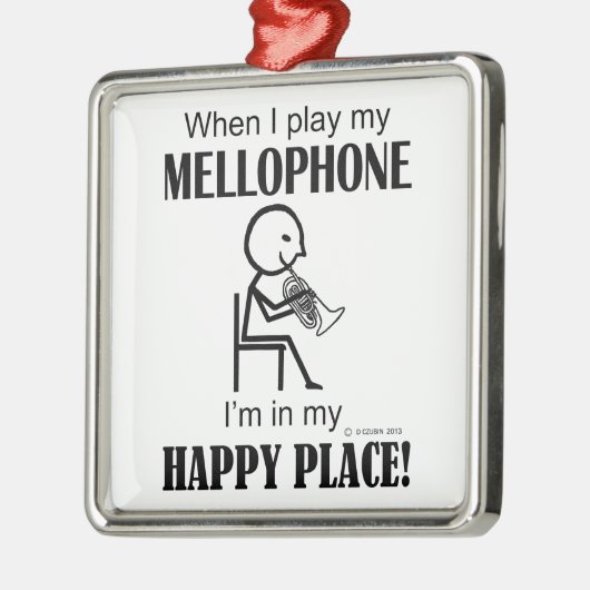 Mellophone Happy Place Ornament Aus Metall (Links)