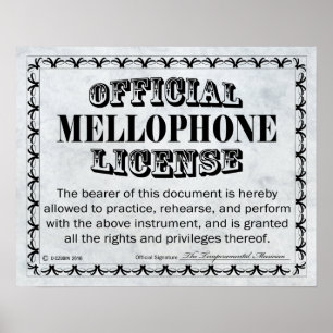 Mellophone-Lizenz Poster