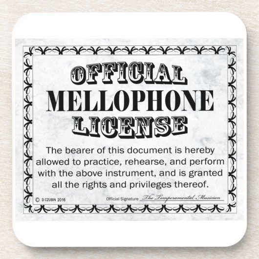 Mellophone-Lizenz Untersetzer (Vorderseite)