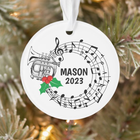 Mellophone Marching Band Weihnachtsschmuck Ornament (Baum)