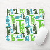 Mellophone Pattern Mousepad (Mit Mouse)