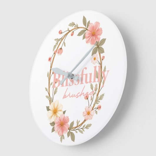 Mellow Blooms Große Wanduhr (Winkel)