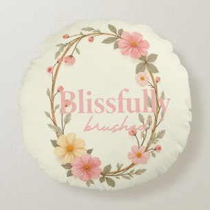 Mellow Blooms Rundes Kissen