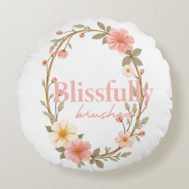 Mellow Blooms Rundes Kissen