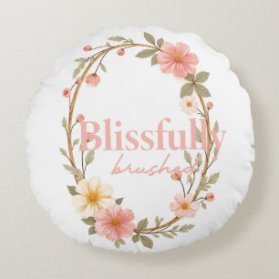 Mellow Blooms Rundes Kissen
