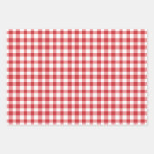 Mellow Classic Gingham - red white check plaid. Geschenkpapier Set (Vorderseite 2)
