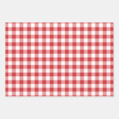 Mellow Classic Gingham - red white check plaid. Geschenkpapier Set (Vorderseite)