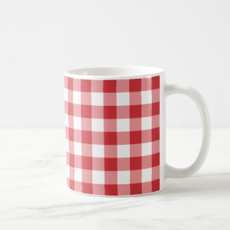 Mellow Classic Gingham - red white check plaid. Kaffeetasse