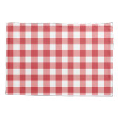 Mellow Classic Gingham - red white check plaid. Kissenbezug (Rückseite)