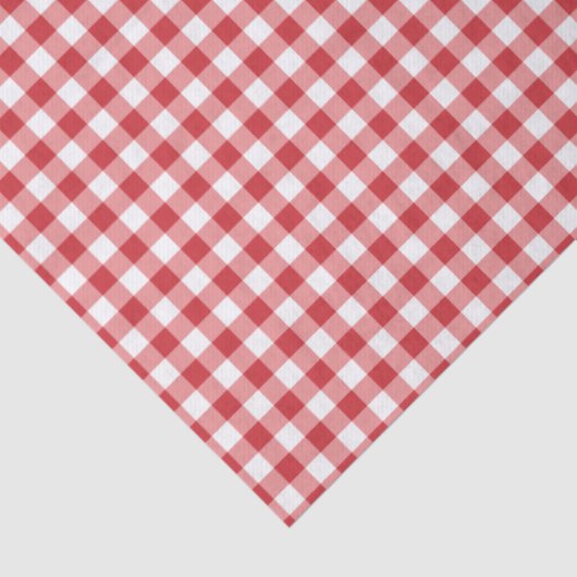 Mellow Classic Gingham - red white check plaid. Seidenpapier (Detail)