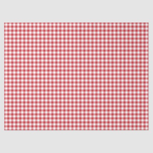 Mellow Classic Gingham - red white check plaid. Seidenpapier (Vorderseite)