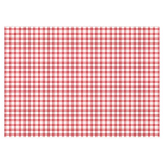 Mellow Classic Gingham - red white check plaid. Tischdecke (Vorderseite (Horizontal))