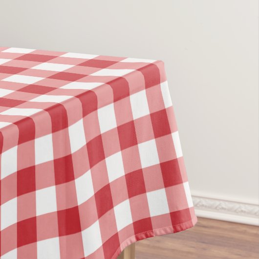 Mellow Classic Gingham - red white check plaid. Tischdecke (Beispiel)