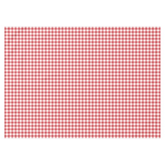 Mellow Classic Gingham - red white check plaid. Tischdecke (Vorderseite (Horizontal))