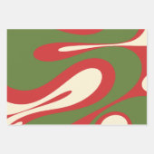 Mellow Flow Retro Weihnachten Abstrakte Muster Geschenkpapier Set (Vorderseite 3)