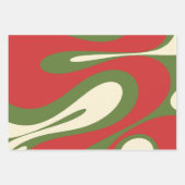 Mellow Flow Retro Weihnachten Abstrakte Muster Geschenkpapier Set (Vorderseite 2)