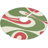 Mellow Flow Trippy Abstraktes Weihnachtsmuster Polyester Weihnachtsbaumdecke (Schrägansicht)
