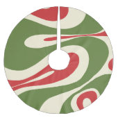 Mellow Flow Trippy Abstraktes Weihnachtsmuster Polyester Weihnachtsbaumdecke (Vorderseite)