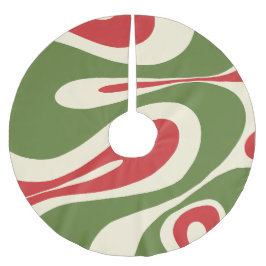 Mellow Flow Trippy Abstraktes Weihnachtsmuster Polyester Weihnachtsbaumdecke