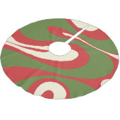 Mellow Flow Trippy Abstraktes Weihnachtsmuster Polyester Weihnachtsbaumdecke (Schrägansicht)