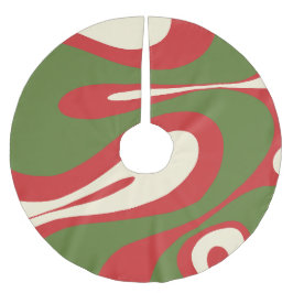 Mellow Flow Trippy Abstraktes Weihnachtsmuster Polyester Weihnachtsbaumdecke