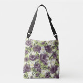 Mellow Garden Lila Poppies Bag Tragetaschen Mit Langen Trägern (Vorderseite)