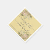 Mellow gelb boho floral trendy serviette (Ecke)