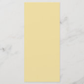Mellow gelb schlicht minimalistisch elegant menükarte (Rückseite)