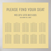 Mellow gelb schlicht minimalistisch elegant poster (Vorne)