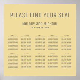 Mellow gelb schlicht minimalistisch elegant poster