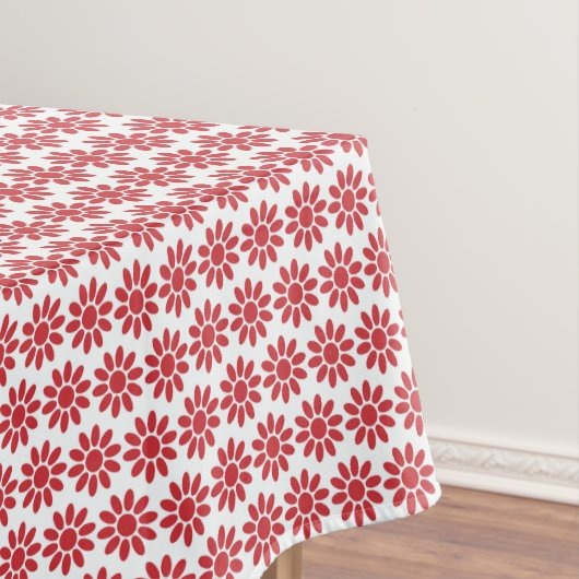 Mellow Geo Flowers - Weihnachtsdekoration in Rot a Tischdecke (Beispiel)