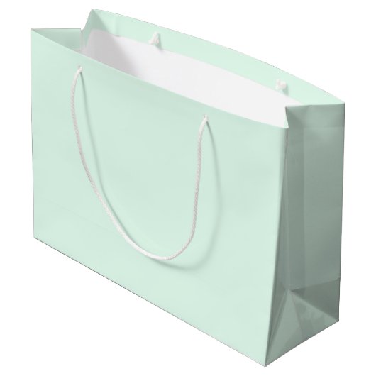 Mellow Mint Große Geschenktasche Geschenktüte (Rückseite Schrägansicht)