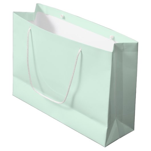 Mellow Mint Große Geschenktasche Geschenktüte (Vorderseite Schrägansicht)