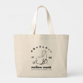 Mellow Monk Cat Jumbo Tote Bag Stoffbeutel (Rückseite)