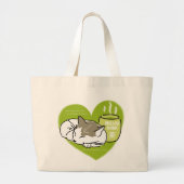 Mellow Monk Katzen-Jumbo-Tasche Jumbo Stoffbeutel (Vorne)