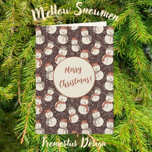 Mellow Snowmen - Frohe Weihnachten! Feiertagskarte