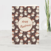 Mellow Snowmen - Frohe Weihnachten! Feiertagskarte (Vorderseite)