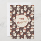 Mellow Snowmen - Frohe Weihnachten v1 editierbares (Vorderseite)
