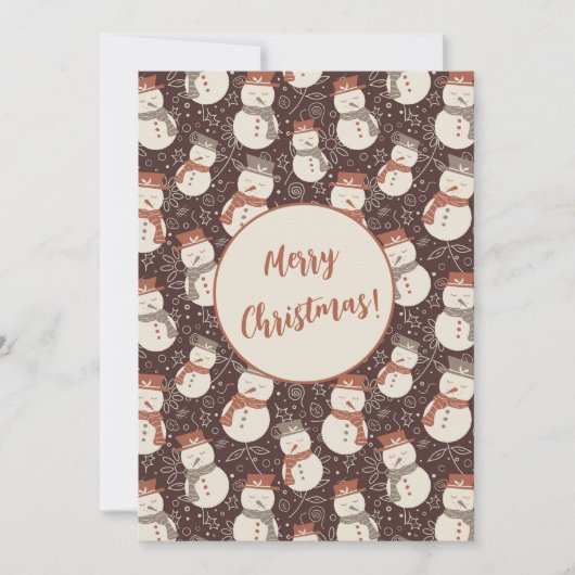 Mellow Snowmen - Frohe Weihnachten v1 editierbares (Vorderseite)