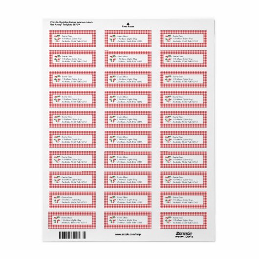 Mellow Snowmen Gingham - classic red white check. (Vorne)