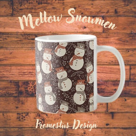 Mellow Snowmen - Schneemann Weihnachten Muster rot Kaffeetasse