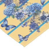 Mellow Yellow Blue Heaven Butterfly Medow Kurzer Tischläufer (Ecke)