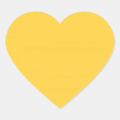Mellow Yellow (goldfarben), Herz-Aufkleber (Vorderseite)