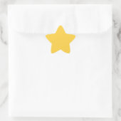 Mellow Yellow (Goldfarben), Stern-Aufkleber (Tasche)