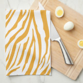 Mellow Yellow Zebra Muster Geschirrtuch (Viertel Falte)