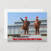 Melly Clistmas aus Nordkorea Postkarte (Vorne/Hinten)