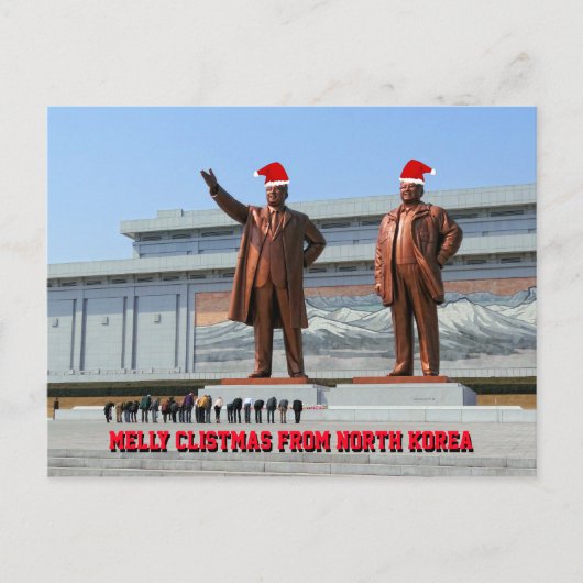 Melly Clistmas aus Nordkorea Postkarte (Vorderseite)